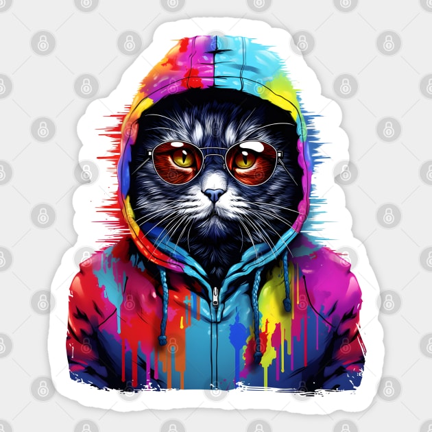 Graffiti Gangsta Cat Sticker by Maison de Kitsch